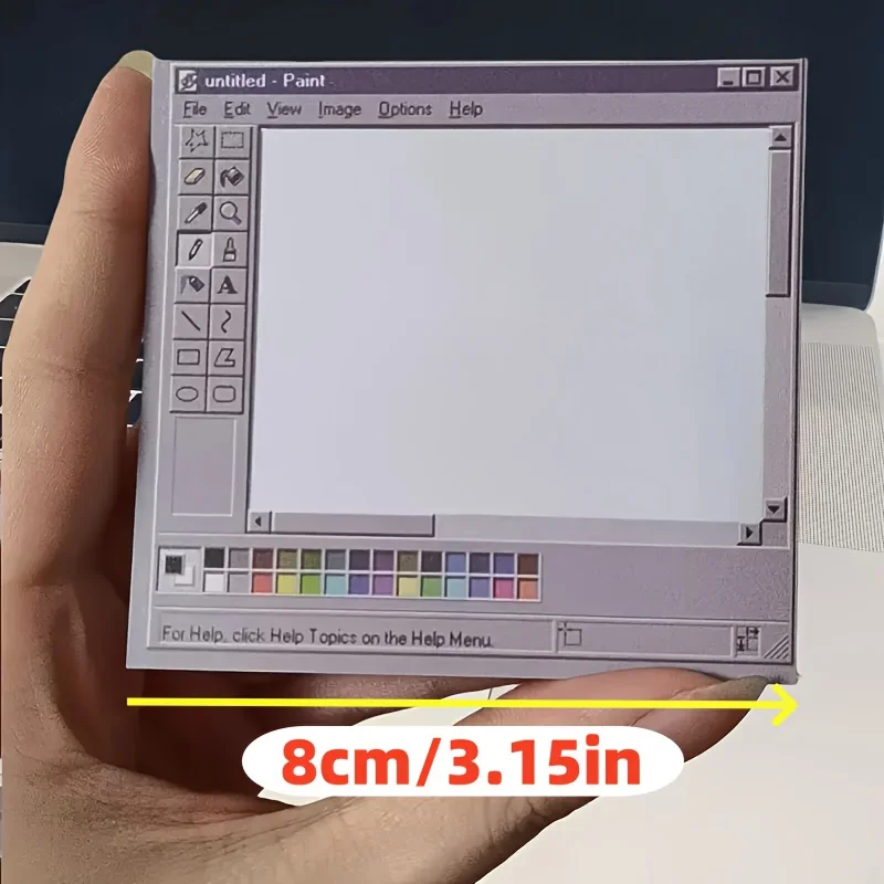 ملاحظات لاصقة لرسم الكمبيوتر العتيق 50 ورقة - مثالية للفنانين والاستخدام المكتبي، ملاحظات لاصقة متينة، ملاحظات لاصقة للمكتب #4