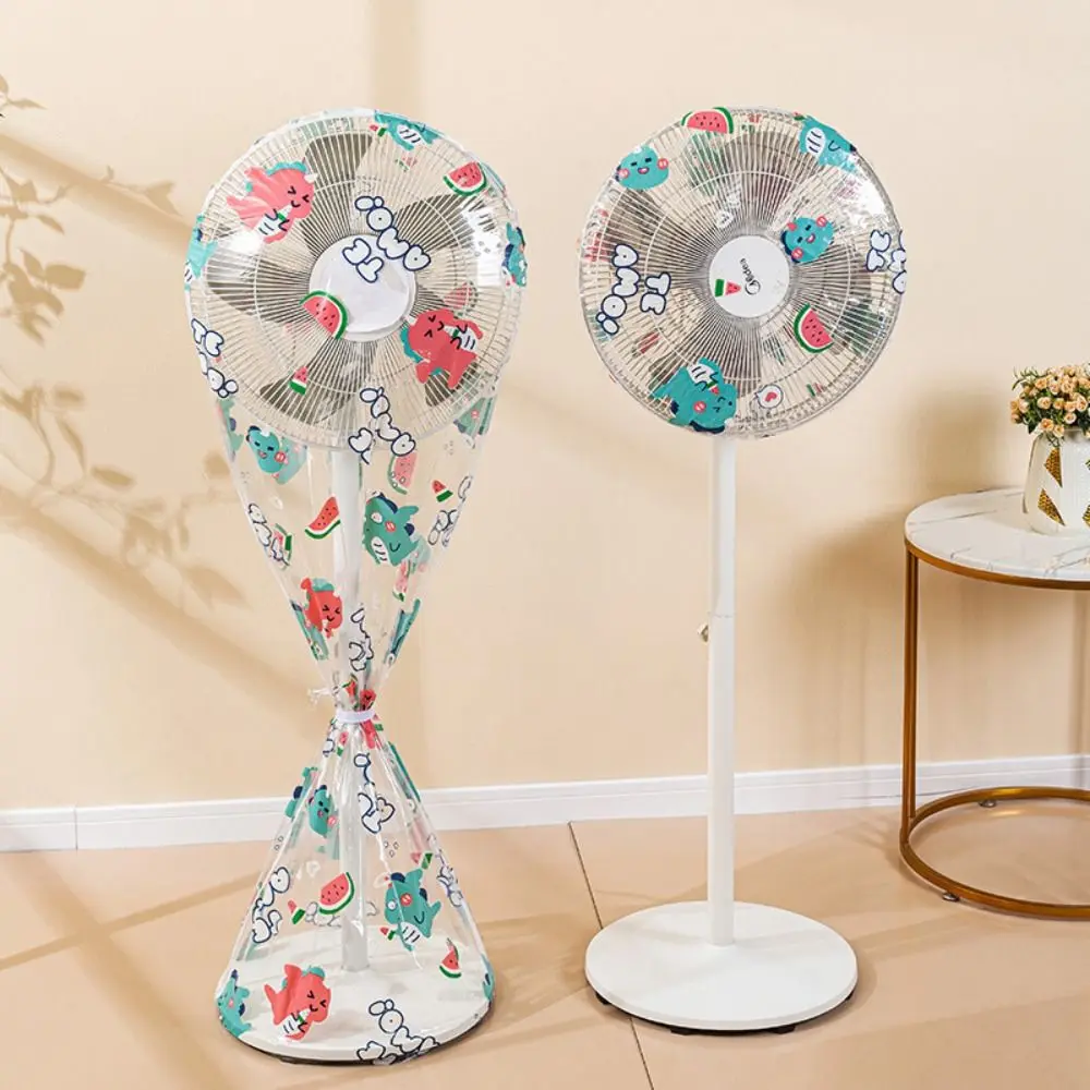 Floor Fan Fan Protective Cover Printed Pattern Waterproof Dirt-Proof Cover Dustproof Fully Enclosed Electric Fan Dust Cover