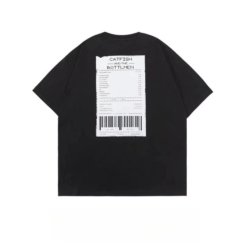 Summer Hip-hop Design Sense Niche Cotton Short-sleeved T-shirt Men Women's Tide Brand Loose Couple Versatile Men's Top Ins