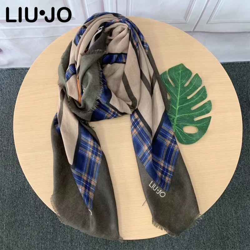 Liu jo luxury brand Foreign Trade Original New Scarf Summer Thin Soft Sunshade Square Scarf Printed Multiple Scarves and Shawls