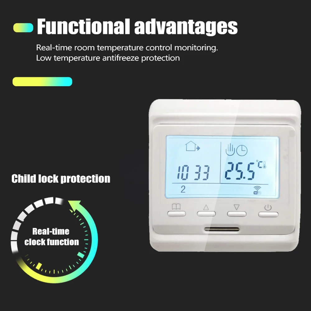 MK60E Warm Floor Controllor Programmable Tuya Smart WiFi Thermostat Underfloor Heating Connect Quickly