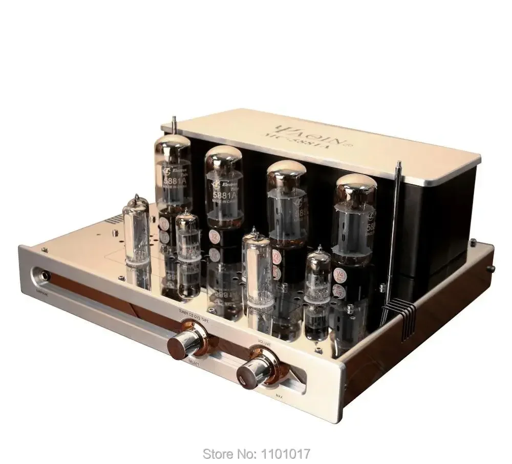 BREEZE YAQIN MC-5881A Magic Eye Push-Pull Tube Amplifier HIFI EXQUIS 5881 Lamp Headphone Amp