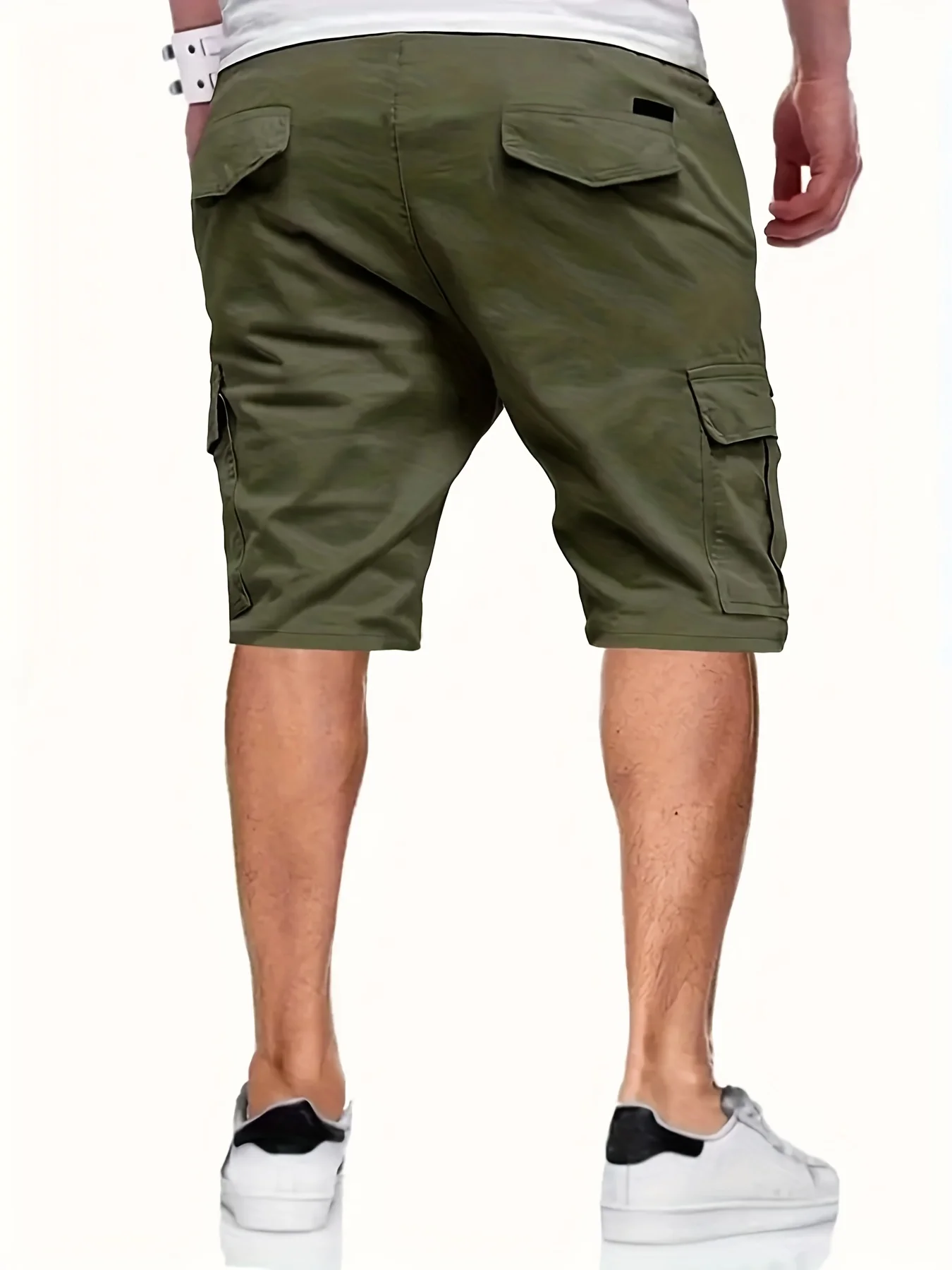 US Oversized  5XL Summer Solid Shorts Men Big Size Solid Elastic Waist Men Shorts Outwear Black Beach Chubby Cargo Shorts Boys