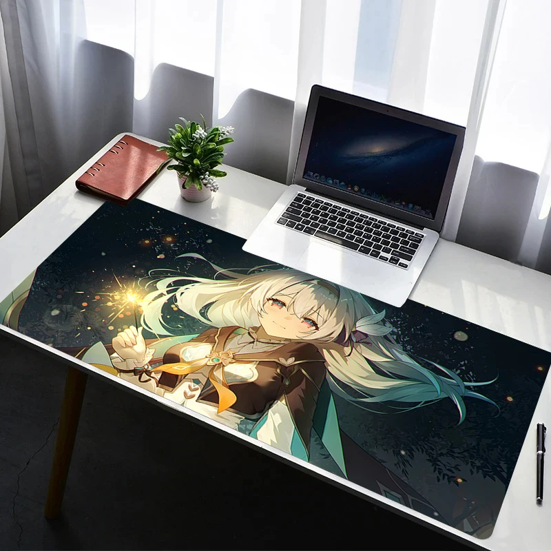 

Mouse Pad Computer Gaming Accessories HD Mousepad Rubber Extended Desk Mat Laptop H-honkai Star Rail Firefly Gamer Keyboard Pad