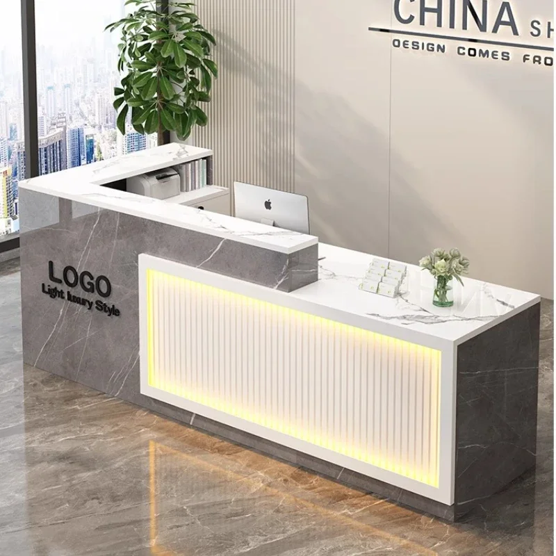 صالون الاستقبال الحديث مكتب مكافحة الزينة الجمال أمين الصندوق مكاتب الاستقبال مكتب Escritorio De Recepcion صالون الأثاث