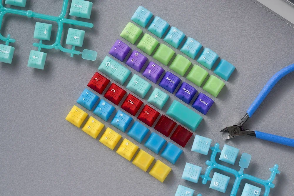Hififox x Domikey Seven Elements Slime Cherry Profile ABS Doubleshots Keycap Set for keyboard BM60 CSTC75 BM65 BM68 XD60 スライム