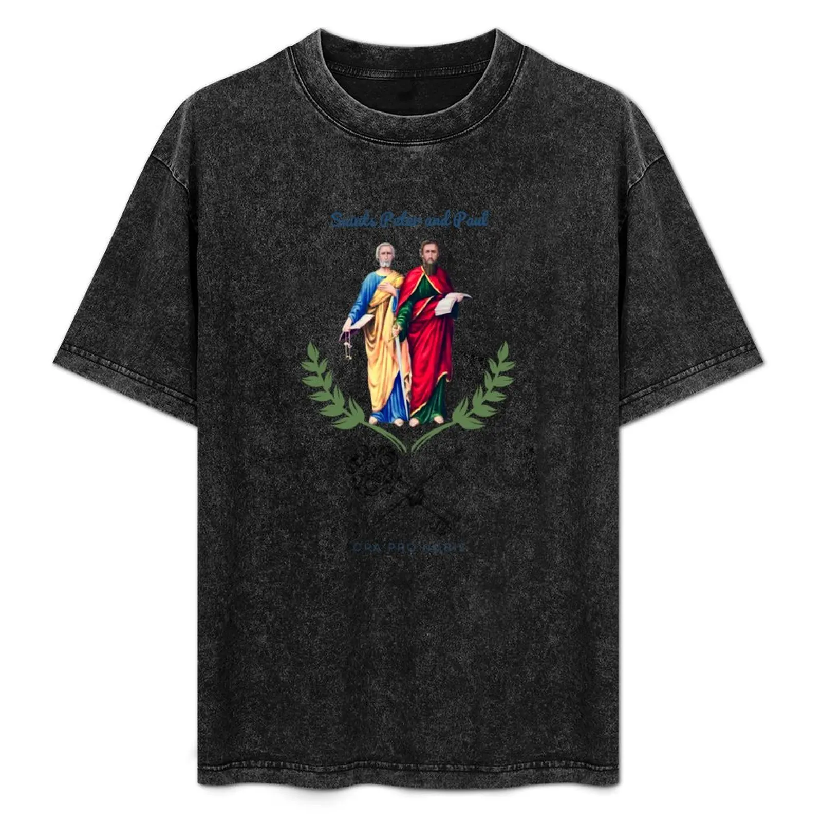 

Saints peter and paul pray for us ora pro nobis T-Shirt Sweat Absorbing Sports Tee Shirt