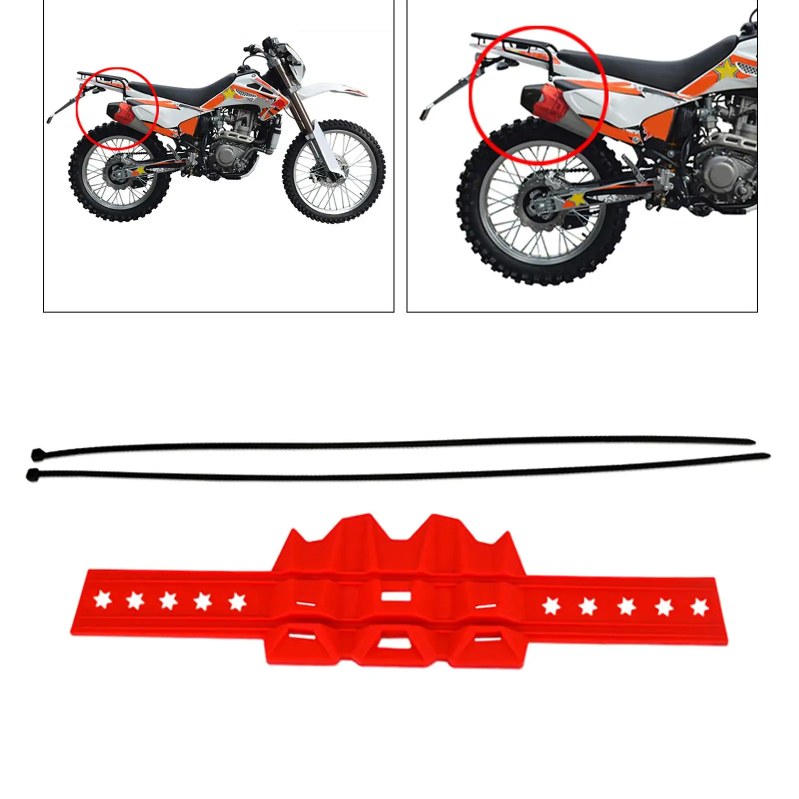 Universal Motorcycle Dirt Pit Bike Exhaust Muffler Protector Guard for 2 Stroke 4 Stroke Motocross Motorcycle