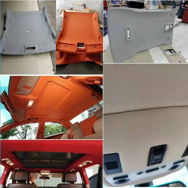 Car Roof Sky Fabric Foam Sponge Gray Cloth for Automotive Upholstery Interior Repair Headliner Ceiling Fabrics Material Lining