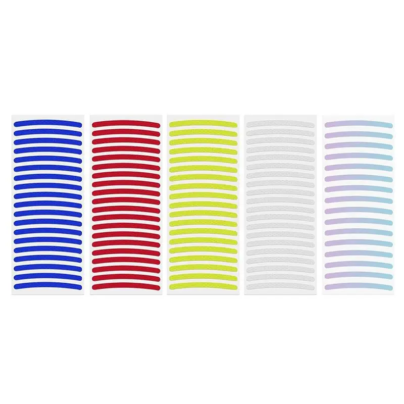 100 Pcs Reflective Car Wheel Rim Stickers, Night Safety Warning Stripe, Decals Tape For Car, Motocycle