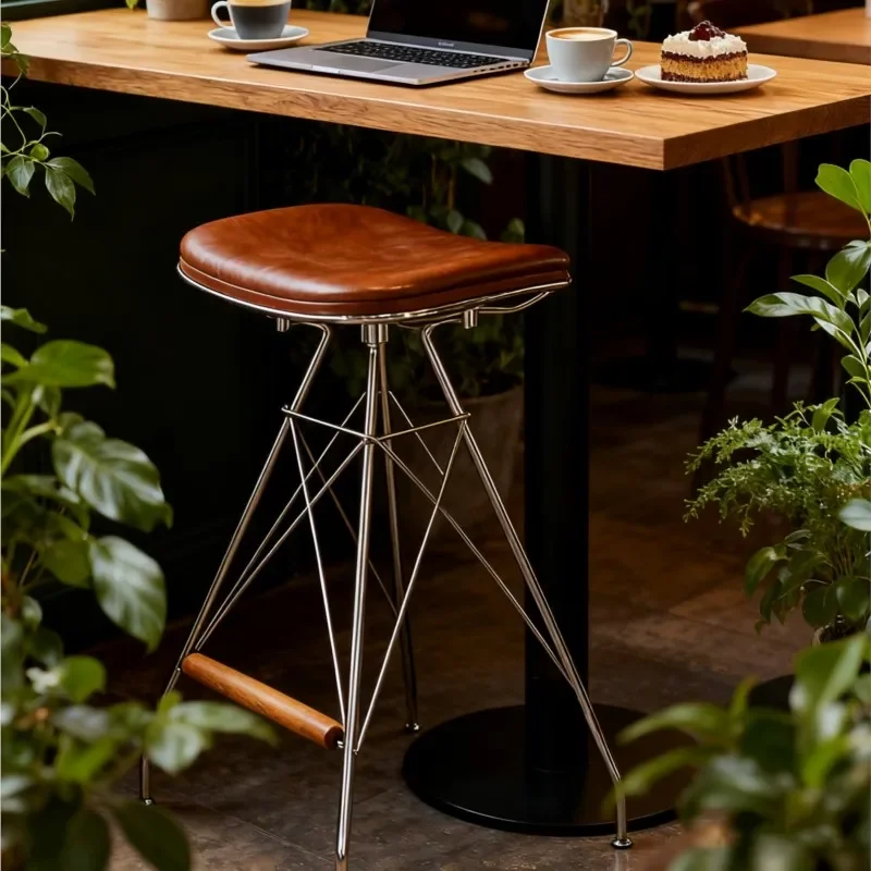 MOMO Medieval Bar Chair Home Island Table Designer High Table Bar Stool Cafe Bar Front Desk Cashier High Stool