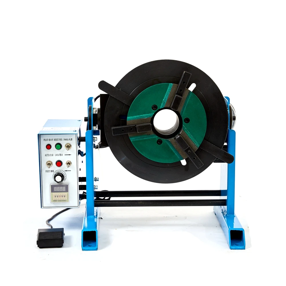 Posicionador de soldadura combinado, HD-50 giratorio de 50KG con portabrocas WP200, soporte de antorcha neumático, soporte central de 25/65mm