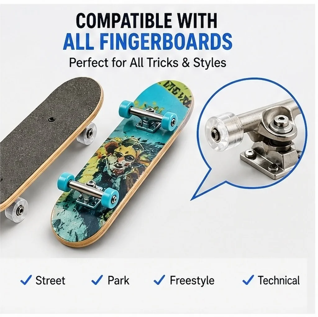 4Pcs Finger Skateboard Wheels Highspeed Bearing Set for Mini Skateboard Repairs Replacement Accessories Skate Board Wheel