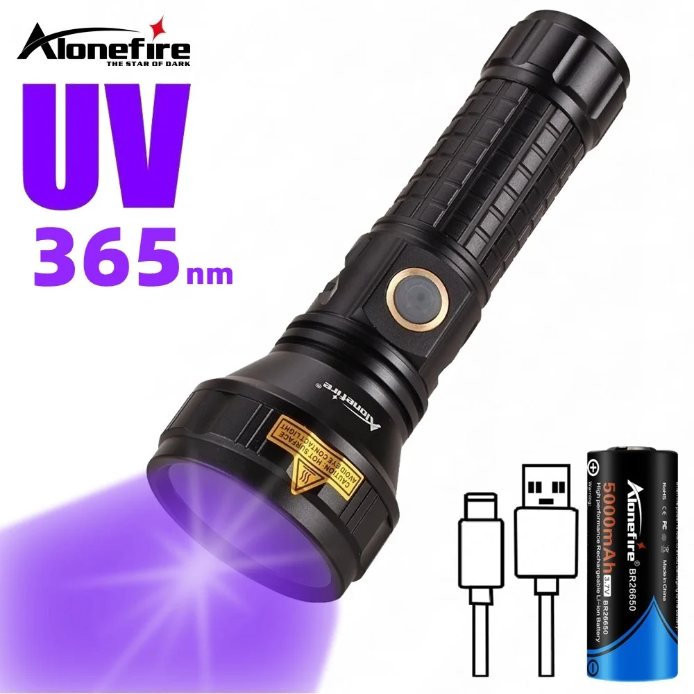 20W 365nm UV Flashlight Ultra Violet Ultraviolet Blacklight Light Money Ore Detector Pet Stains Hunting Marker Checker H44UV