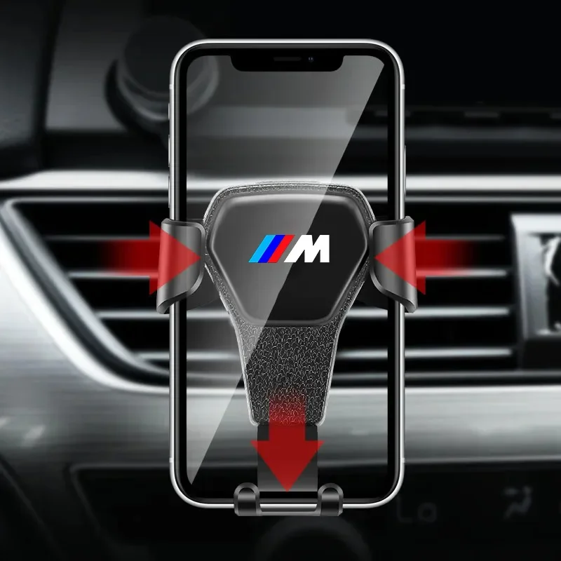 Universal Gravity Auto GPS Mobile Phone Holder Car Air Vent Clip Installation For BMW M M3 M5 X3 E46 X5 X7 F10 car accessories