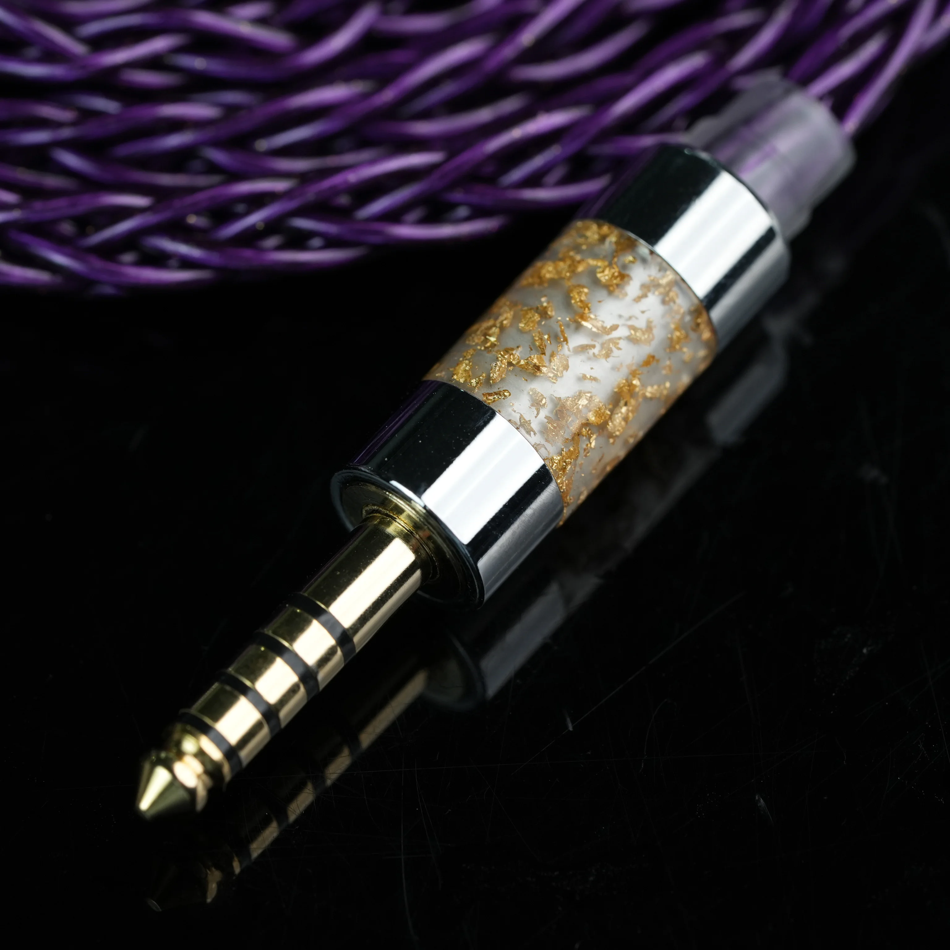 IvipQ-A19 오디오 케이블 업그레이드 라인 이중 바늘 내장형 MMCX IE900 QDC 2.5mm 3.5mm 4.4mm 헤드폰 잭 호환