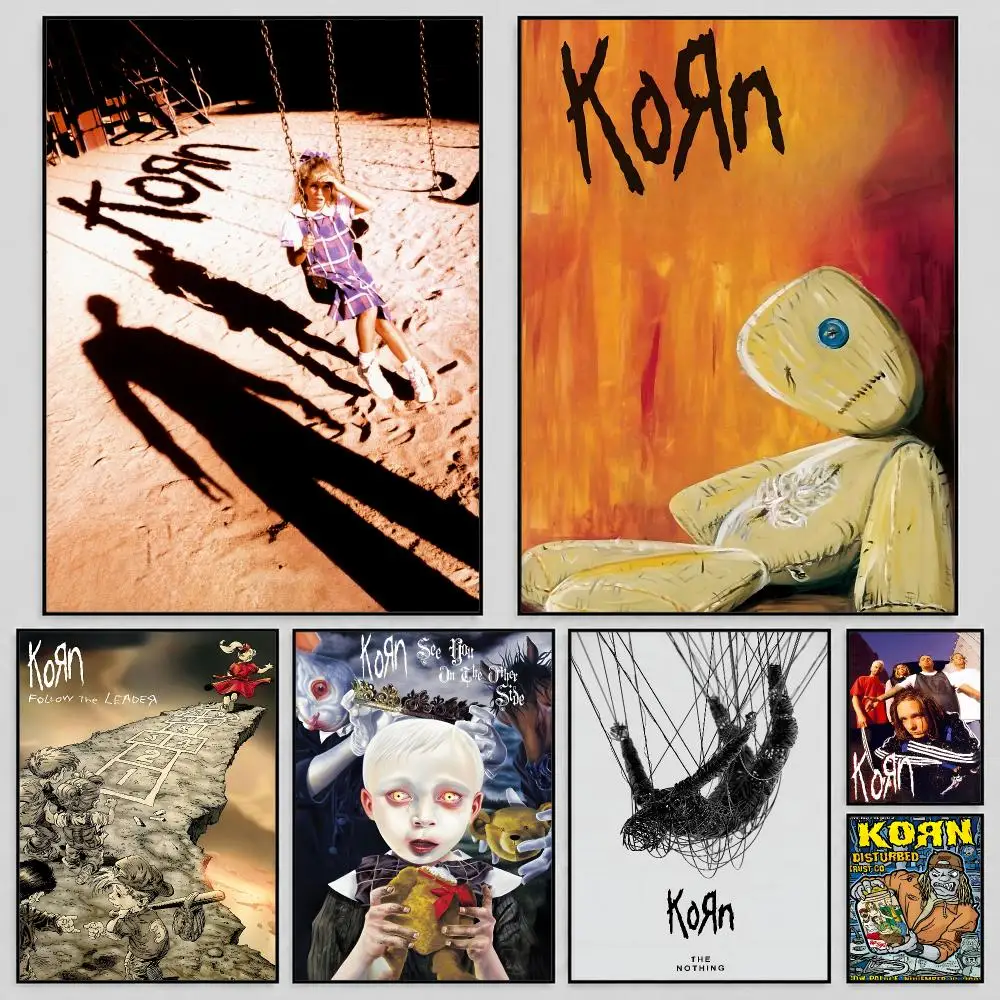 Band Korn Freak on a Leash Poster Self Adhesive PP Wall Art HD Gaming Room Bedroom Living Room Decor Apartment Gift