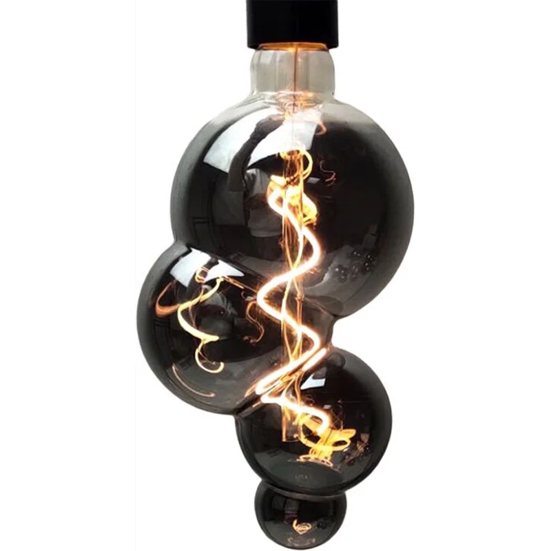 Bombilla LED de estilo Vintage antiguo, decorativa, Edison E27, 4W, 2300K (blanco cálido), 360 °, 230V, sin parpadeo, no regulable