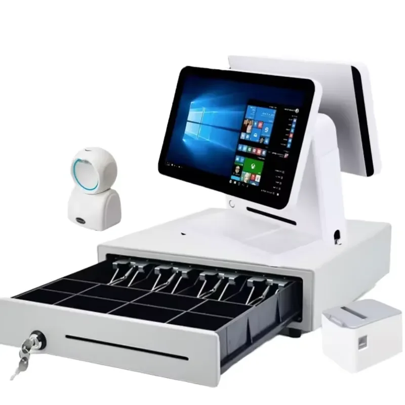 New Design 15/15.6 Inch POS Terminal Cash Register LED8-VFD-15-15.6 Inch 2nd Display for Commercial Retail Shop