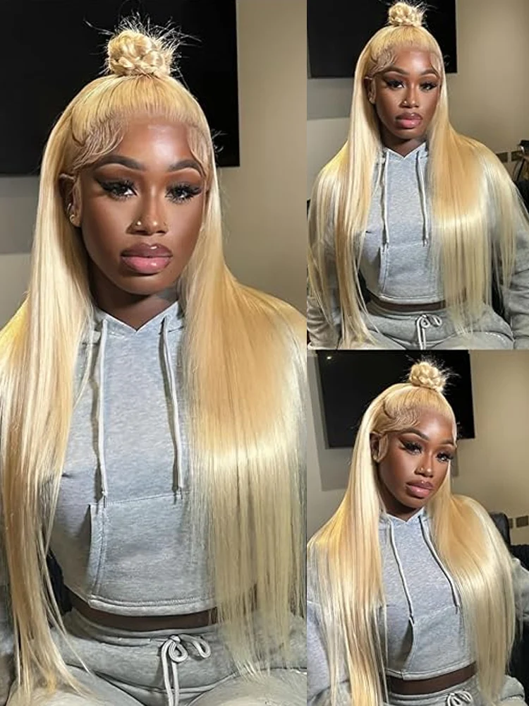 360 الدانتيل الباروكة الأمامية شعر الإنسان 13x4 الشعر البشري شقراء 613 Hd الدانتيل الباروكة الأمامية 13x6 قبل قطعها البرازيلي شعر مستعار مستقيم للنساء