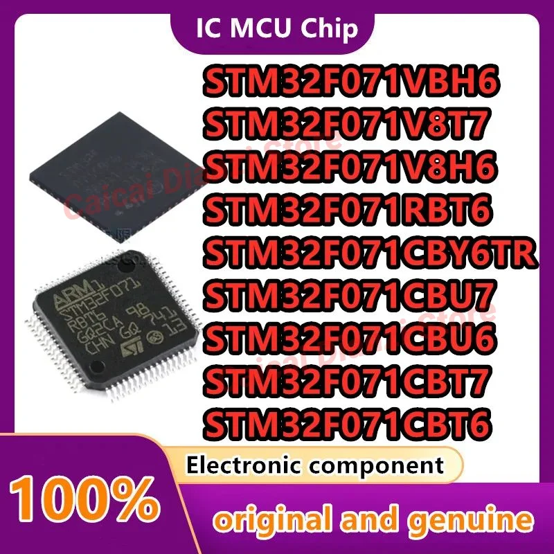 

STM32F071C8T6 STM32F071CBT6 STM32F071CBT7 STM32F071CBU6 STM32F071CBU7 STM32F071CBY6TR STM32F071RBT6 V8H6 V8T6 V8T7 VBH6 1 шт.