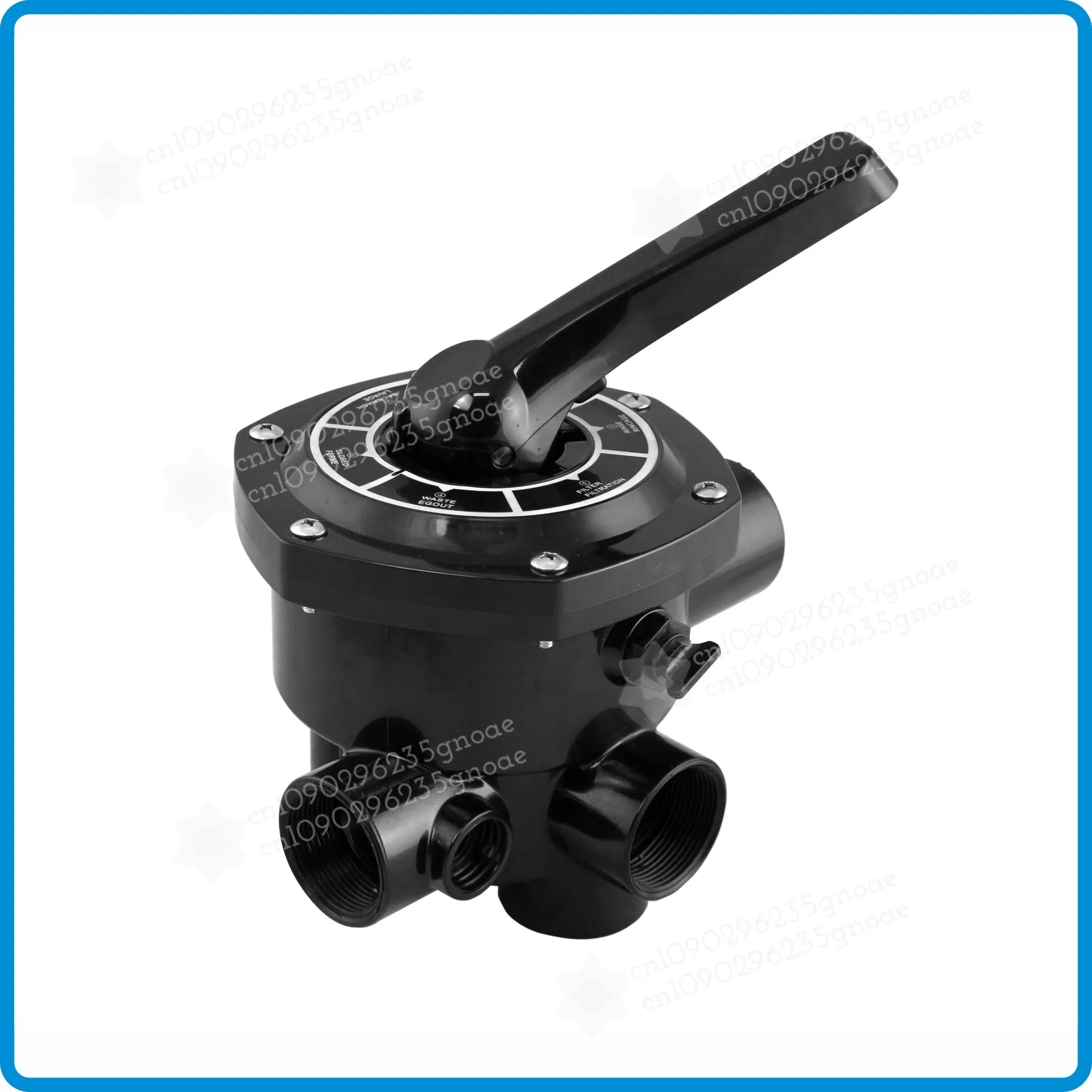 Swimming Pool Filter Sand Tank 6 Position 1.5Inch Top Mount Head Water Treatment Multi Port Valve Flange Connection
