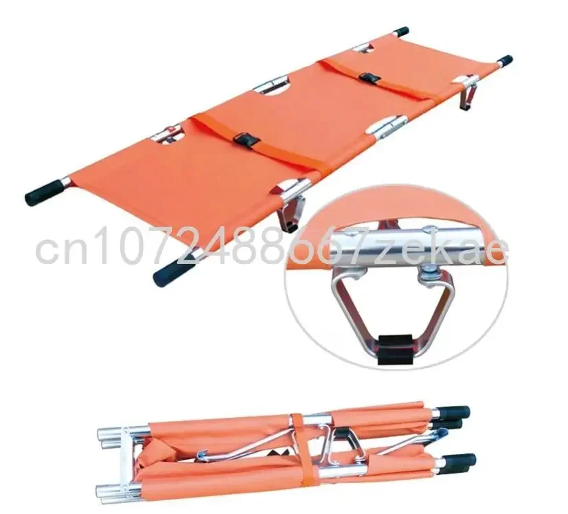 Cheap price Portable Aluminium Folding Stretcher Double Folding Canvas Medical Rescue Stretcher