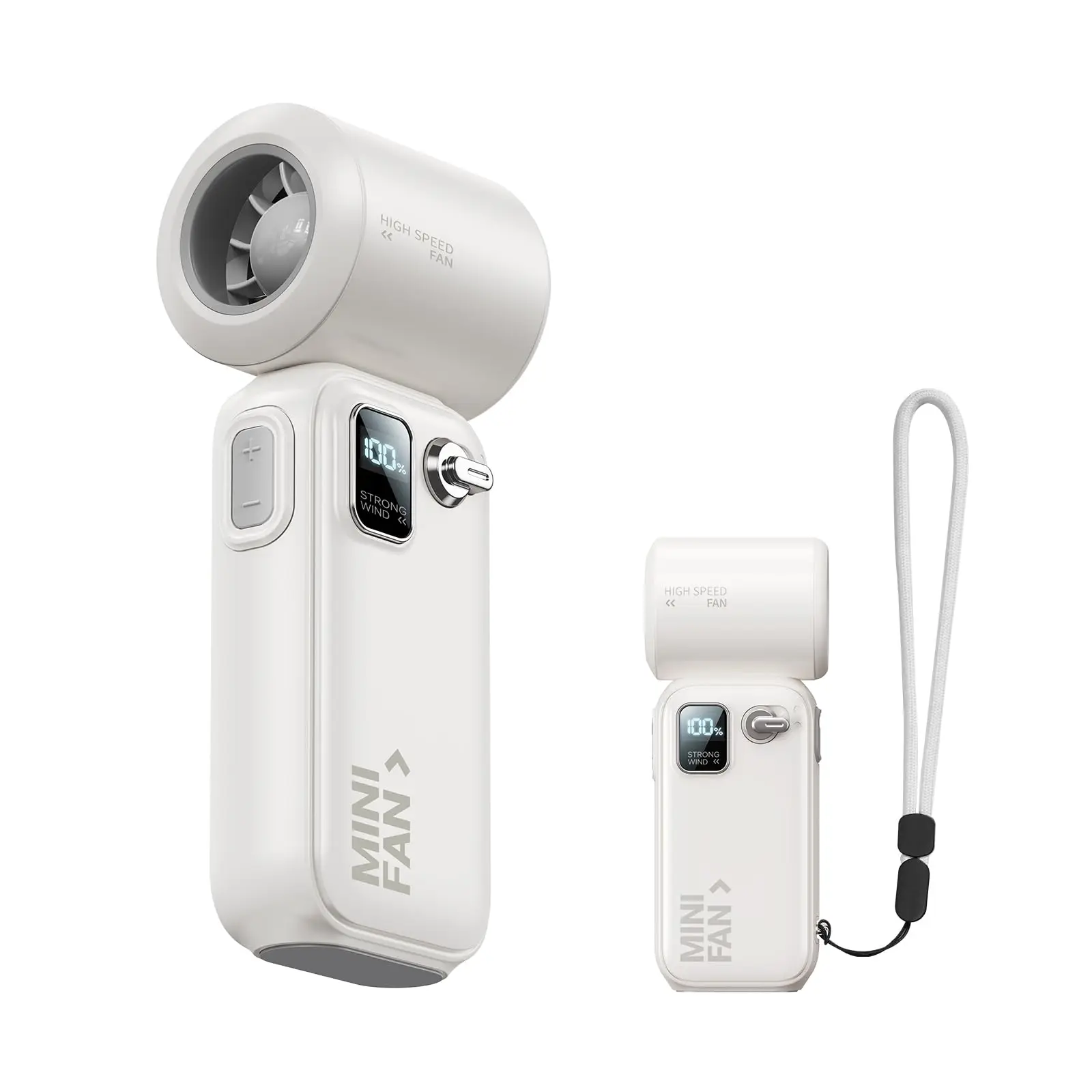 

Мини-ручной турбовентилятор: 100 скоростей, 22237 об/мин, светодиодный дисплей, перезаряжаемый на 3600 мАч — карманный размер для путешествий, пляжа и улицы