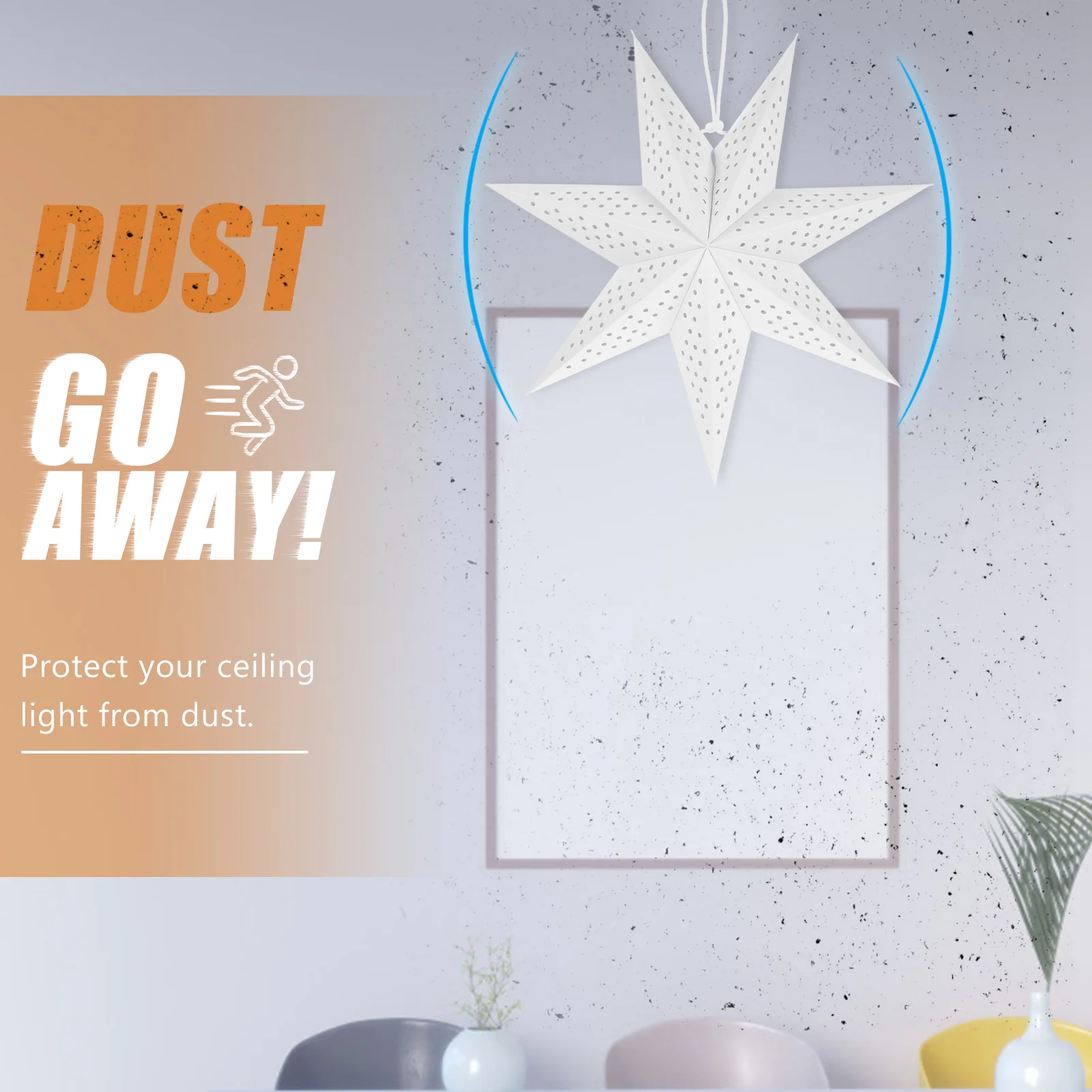 5 ชิ้น Light up Hollow Out Star ตกแต่งโคมไฟกระดาษตกแต่ง 3d ดาวโคมระย้าสีขาว