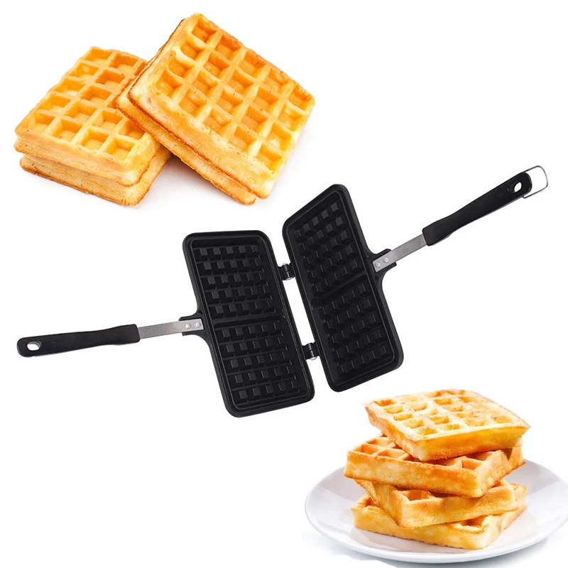 Waffle Maker Non-stick Waffle Cake Mold Baking Tray Household Kitchen Gas Pancake Maker for Breakfast Shop Bakery