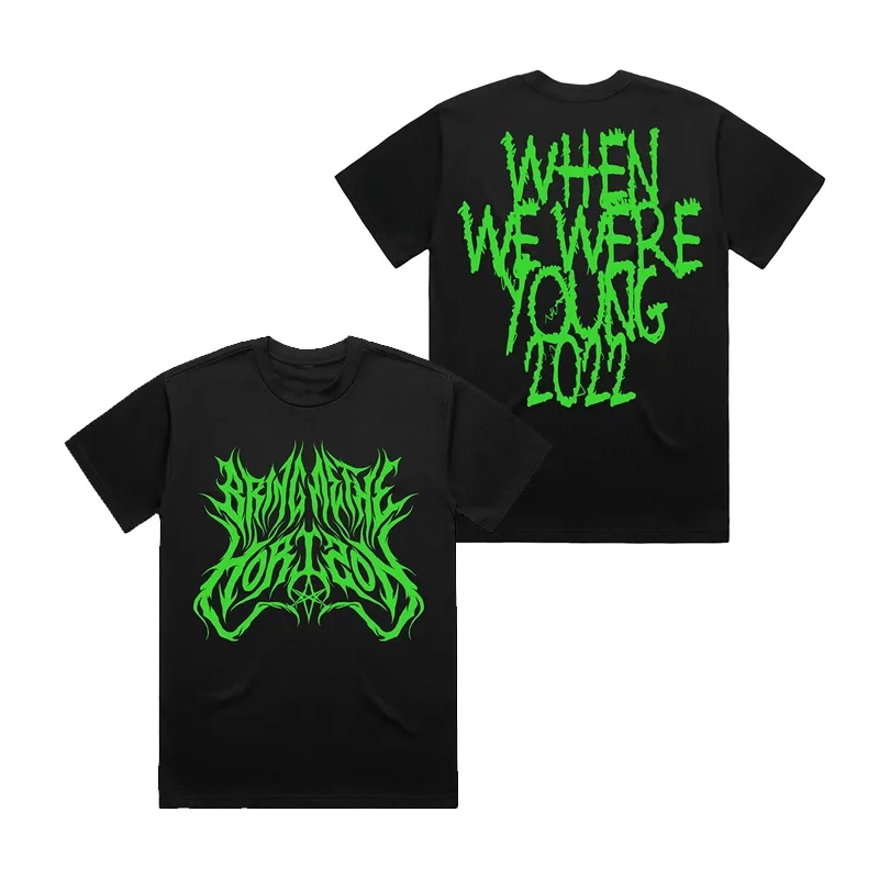 Pop Bring Me The Horizon - Dark American Loose-Fitting Men's T-Shirt with Rock Style (Short Sleeve)