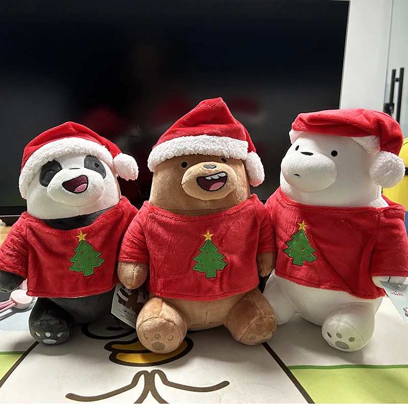 오리지널 6 시리즈 위 베어 베어 플러시 토이 크리스마스 생일 졸업 필드 트립 스키 디자인 소프트 인형 플러시