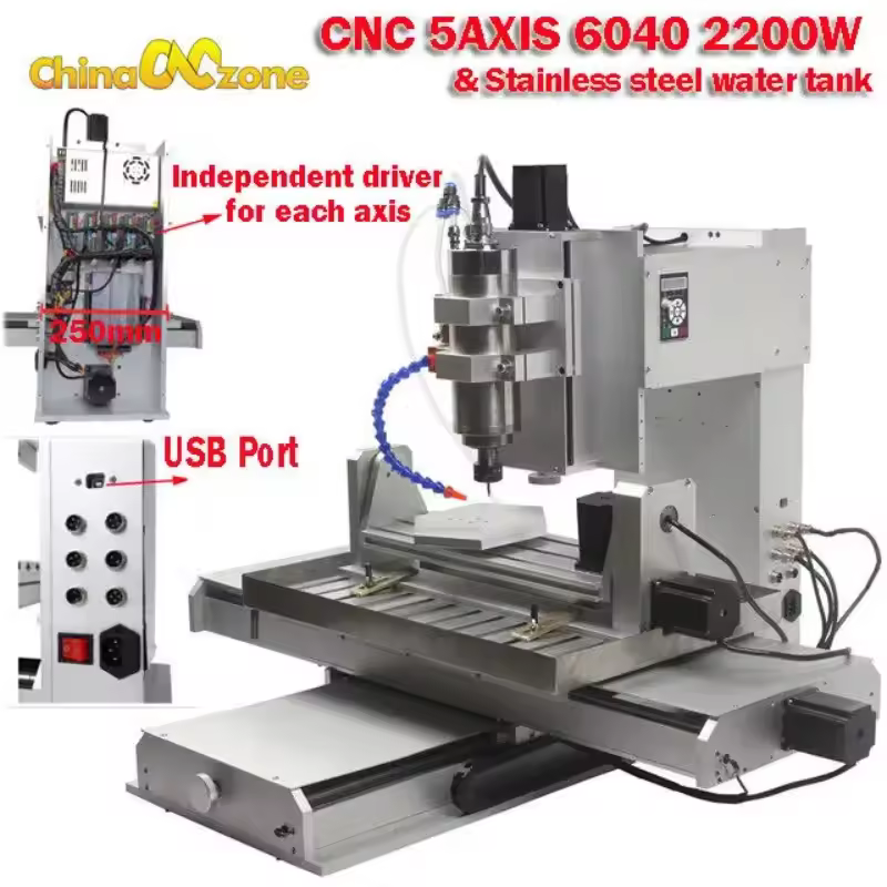 CNC 6040 5축 2200W 조각 기계
