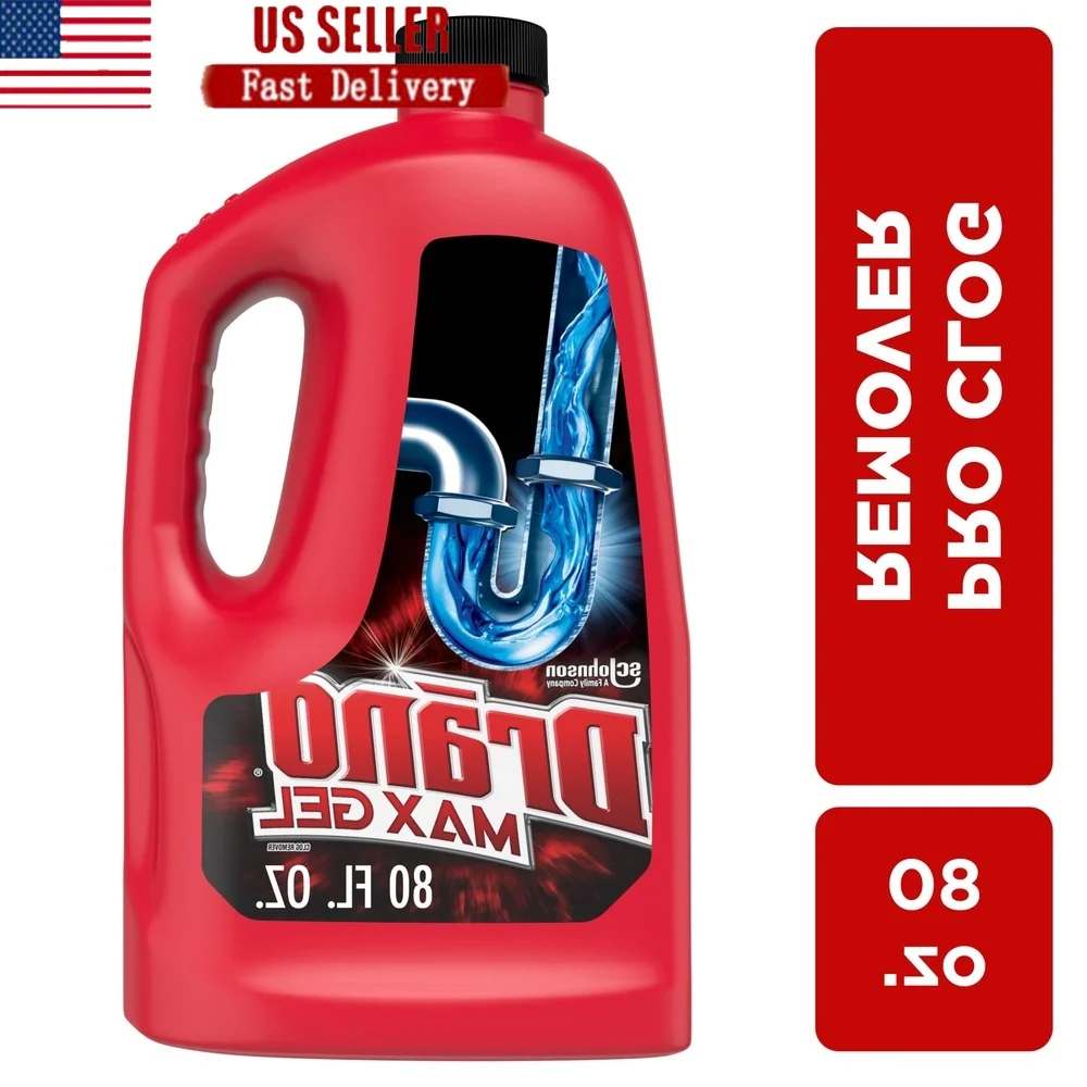 

Макс-гель для удаления сливных засобов, максимальная прочность, 80 унций, безопасные трубы, разблокирующий гель, быстродействующий пакет для использования в помещении