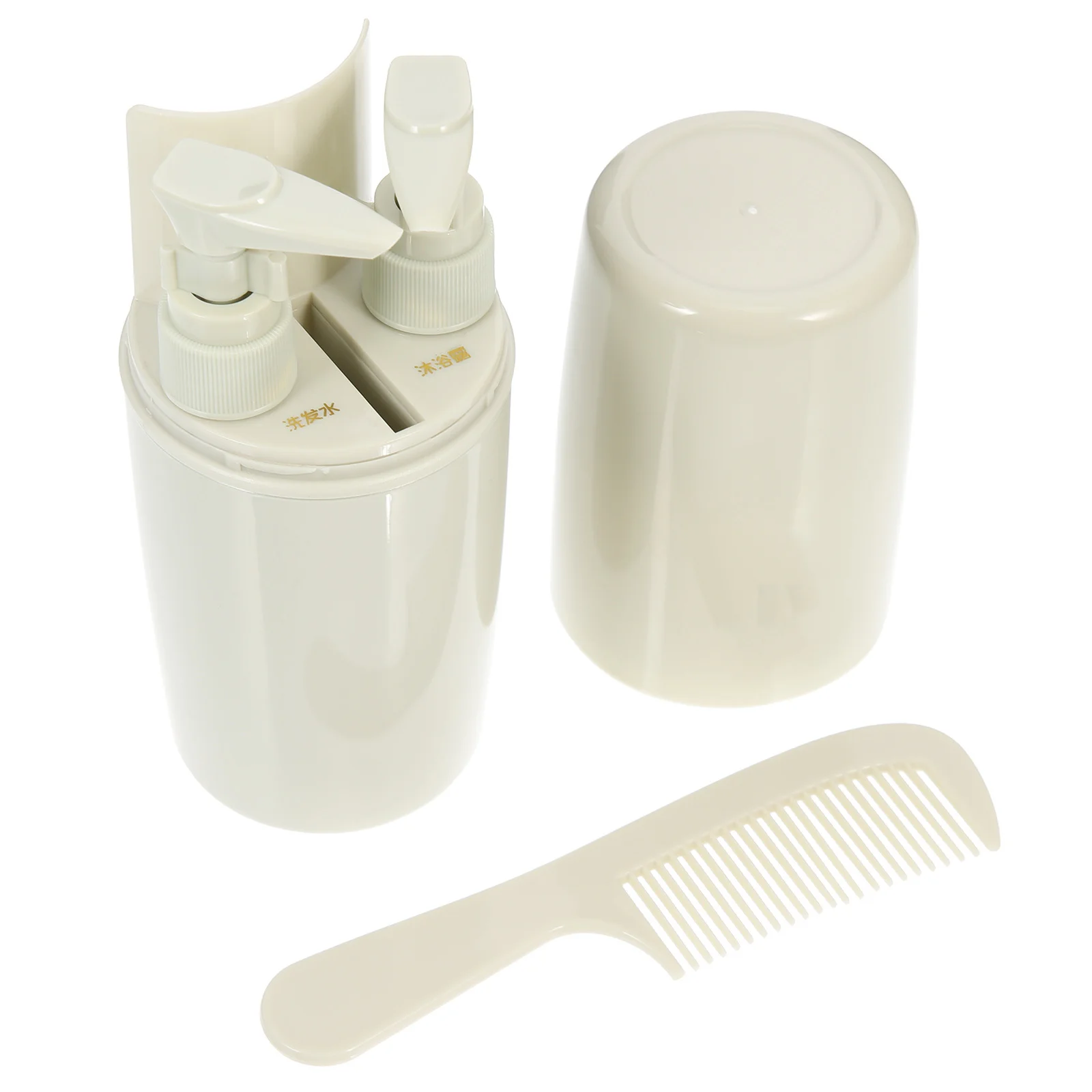 مجموعة واحدة من أدوات زينة السفر متعددة الوظائف، مجموعة أدوات تخزين محمولة من نوع الضغط، مشط فرشاة الأسنان، حامل متين وخفيف الوزن