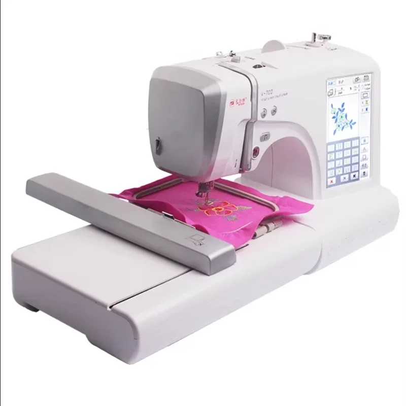 MYSEW V700 Beginners Home Small Automatic Computerized T-shirt Embroidery Machine for Sale for Household Machine Embroidery