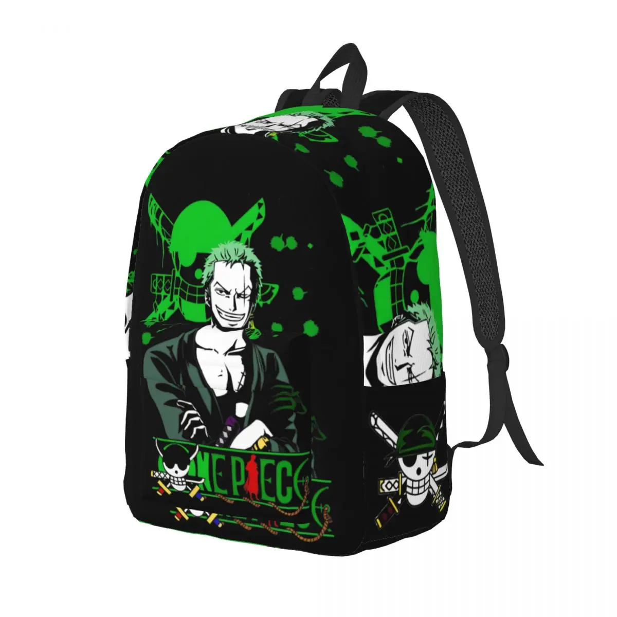 Roronoa Zoro Pirate Skull Logo Backpack for Men Women Fashion Student Work Daypack Katana Japan Anima Laptop Canvas Bags Outdoor