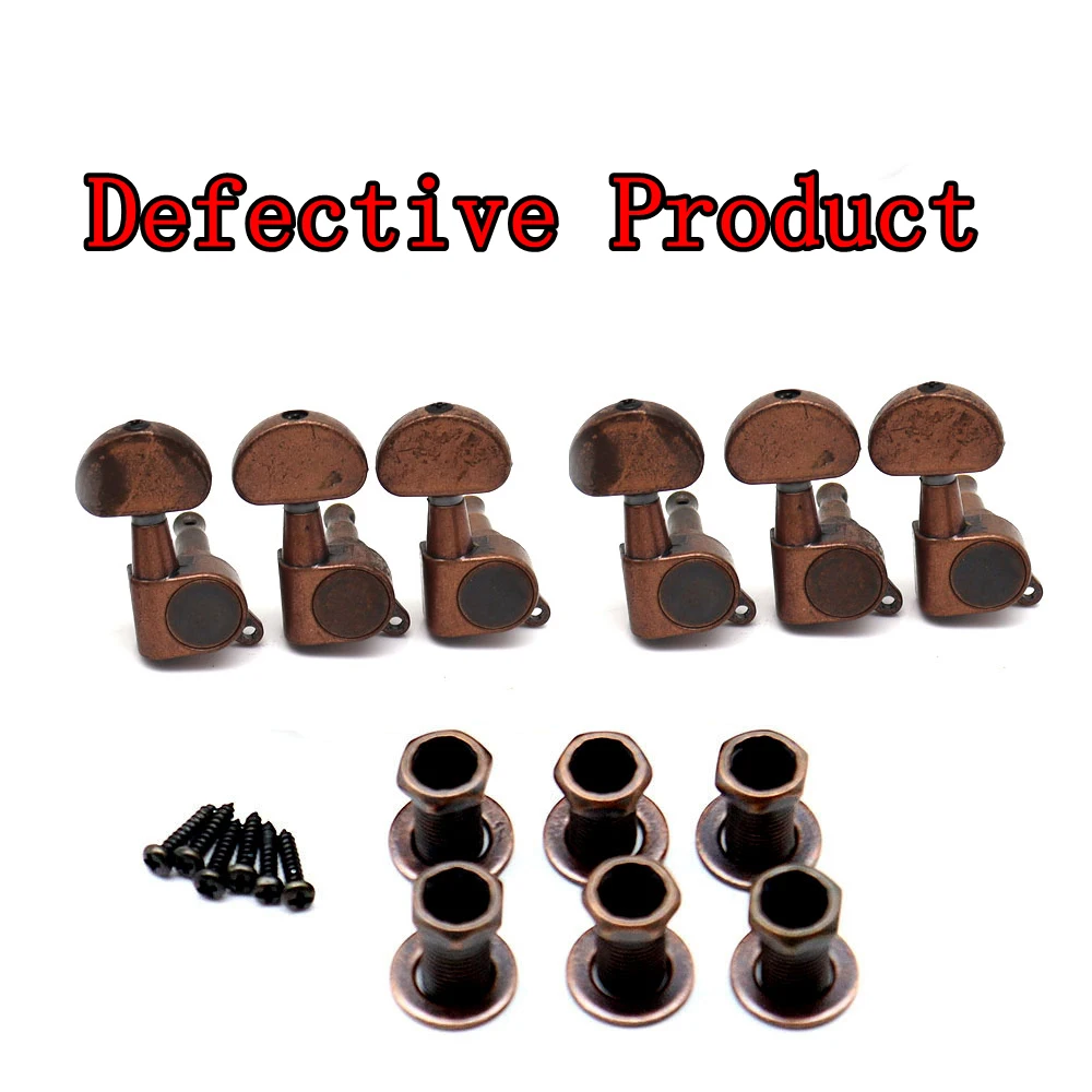 6R Guitar Tunning Pegs Large Semi-circular Handle Metal Machine Head Red Copper for LP Electric Guitar Special products
