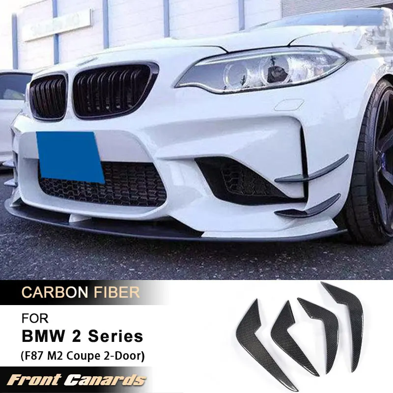 

Car Front Bumper Canards for BMW 2 Series F87 M2 Coupe 2-Door 2016 2017 Racing Fog Lamp Air Vent Trims Body Kits Carbon Fiber