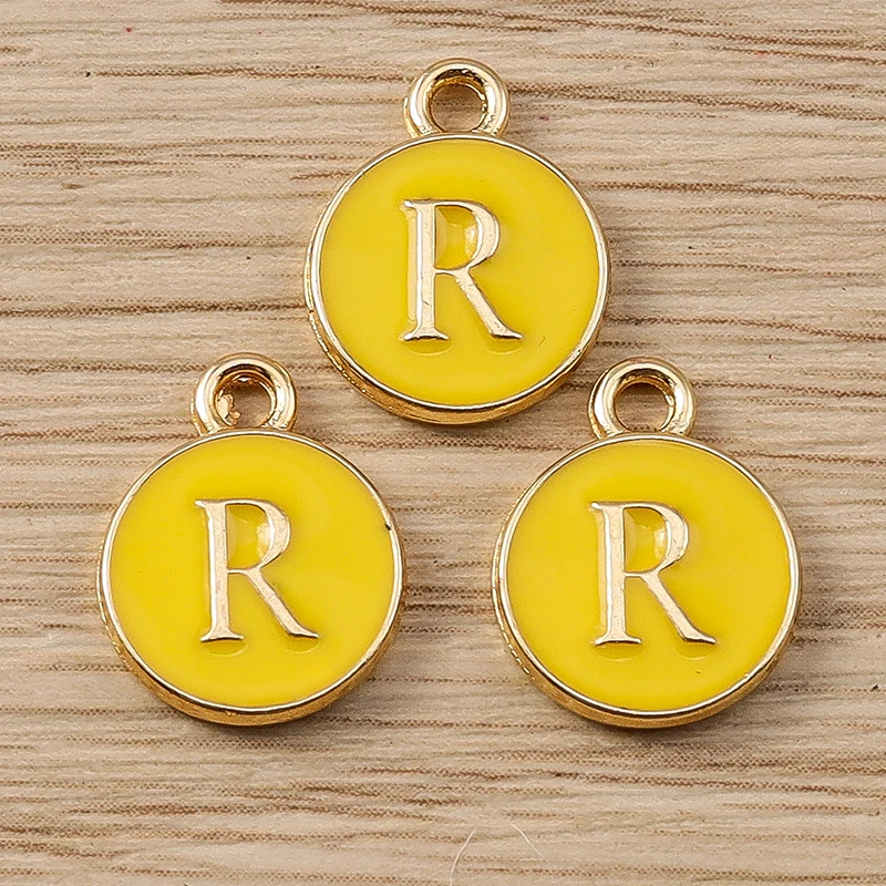 Tusember 20 Stück Alphabet-Anhänger Emaille A-Z 26 Buchstaben Charms für Schmuckherstellung DIY Armbänder Halsketten Ohrringe Bastelarbeiten – Detail 8