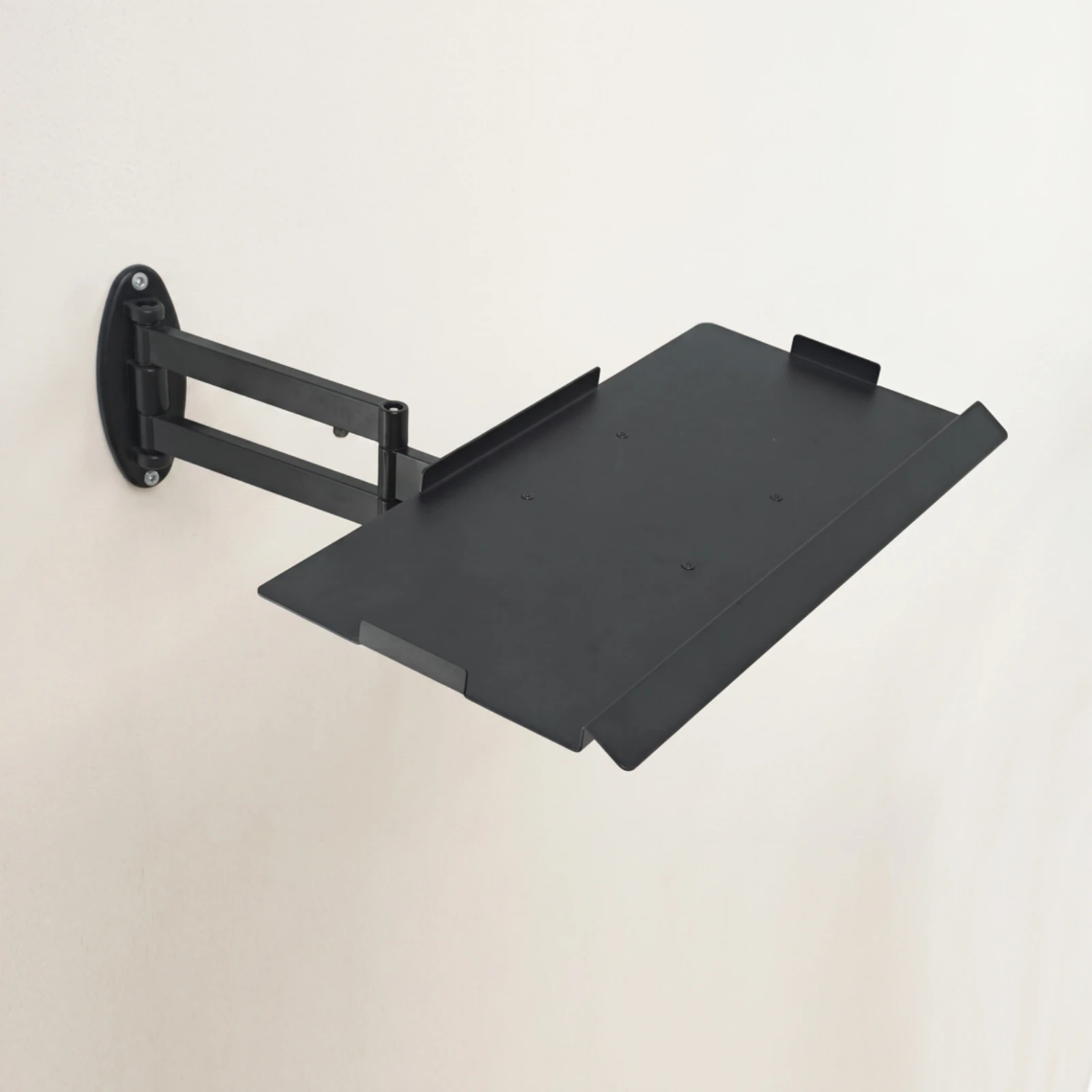 Wall Mount Keyboard Tray Adjustable Wall Mounted Typing Platform Furniture Heavy-Duty for Professionals, Workstations