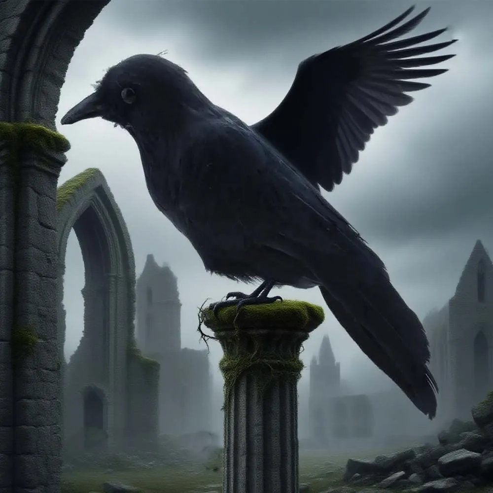 

New High-end Fake Bird Halloween Bird Decorations Halloween Props Feathered Ravens Statue Black Dead Crow Decoy For Halloween