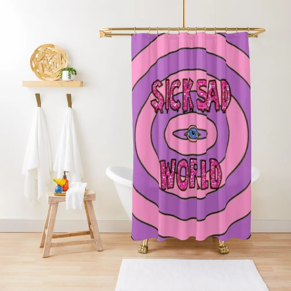 

sick sad world design Shower Curtain Bathroom And Shower Products Bathroom Decor Anime Shower Curtain