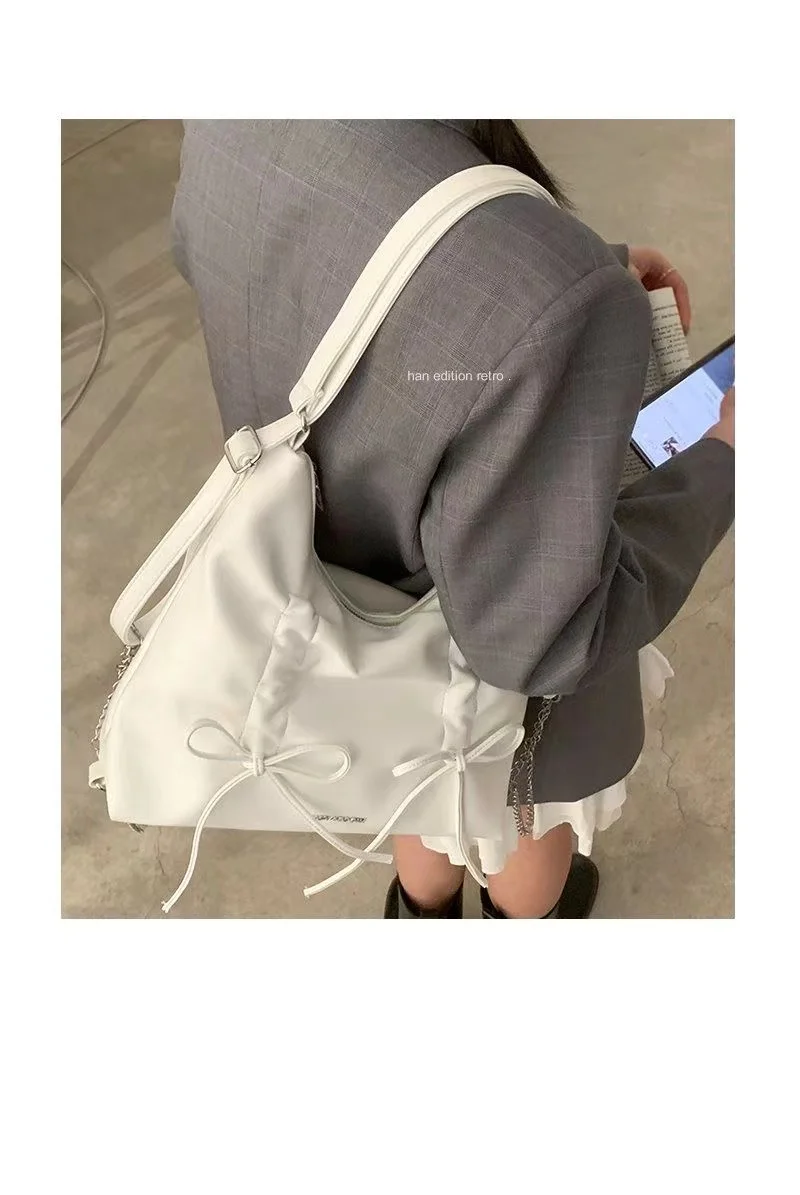 Bolso de hombro plisado elegante para mujer, bolsos de hombro estéticos Y2k, bolso de axilas que combina con todo, moda elegante, nuevo