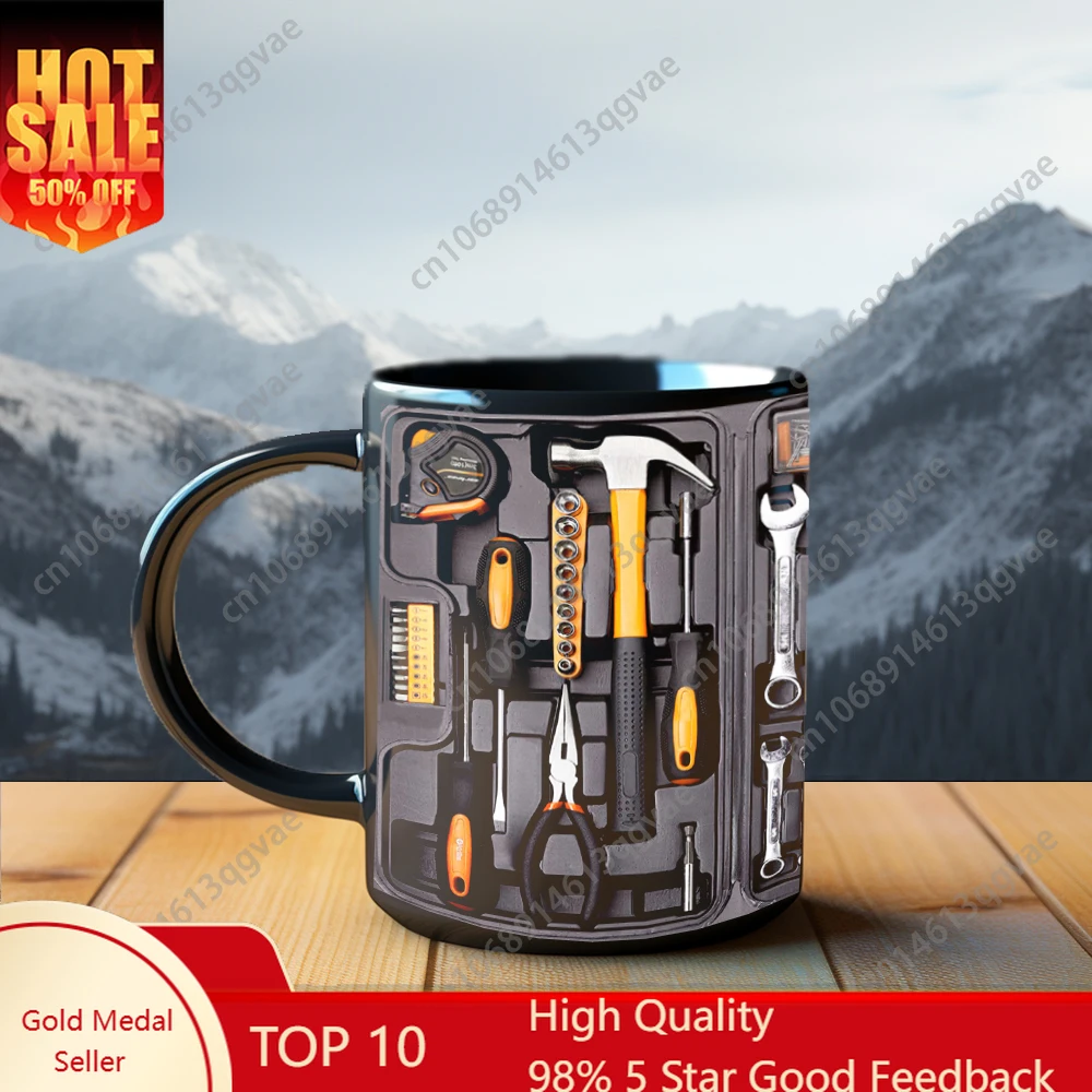 

man's toolbox mug 11oz ceramic coffee mug father's toolbox cup father biethday gift mug