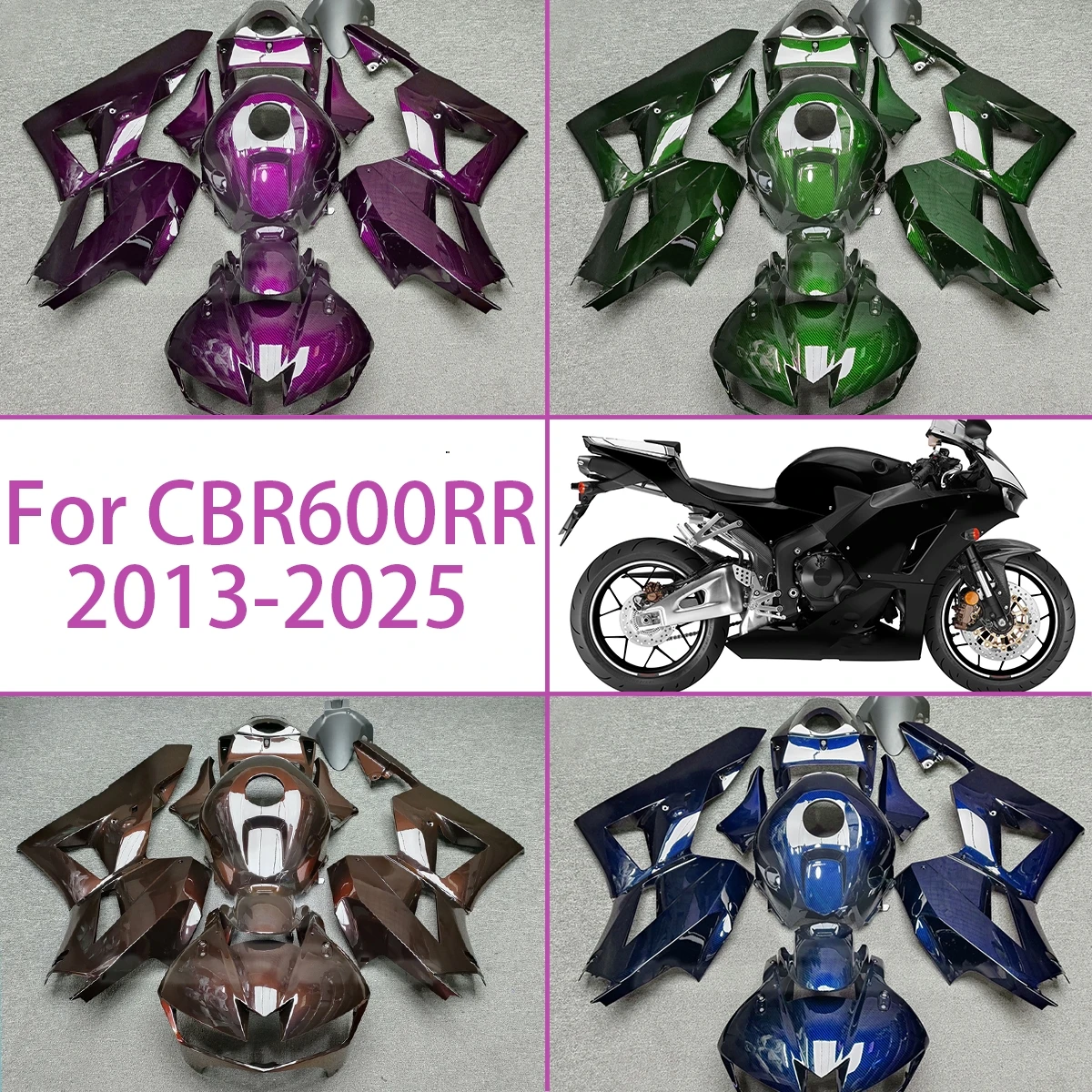 

Carbon Fiber Effect Fairings For 2013-2025 Honda CBR600RR ABS Motorcycle Fairing Set 13-25 CBR 600RR