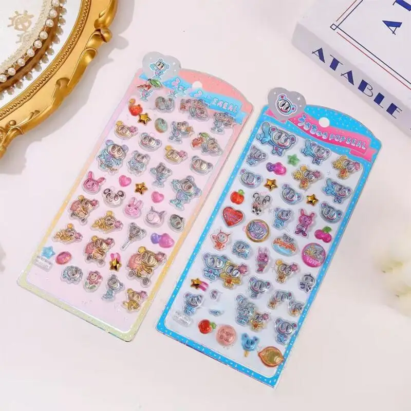 

Милые мультяшные 3D-наклейки с ангелами и синими кристаллами для декора чехлов на телефон, креативные украшения для DIY, приз для студентов, подарок для девочек