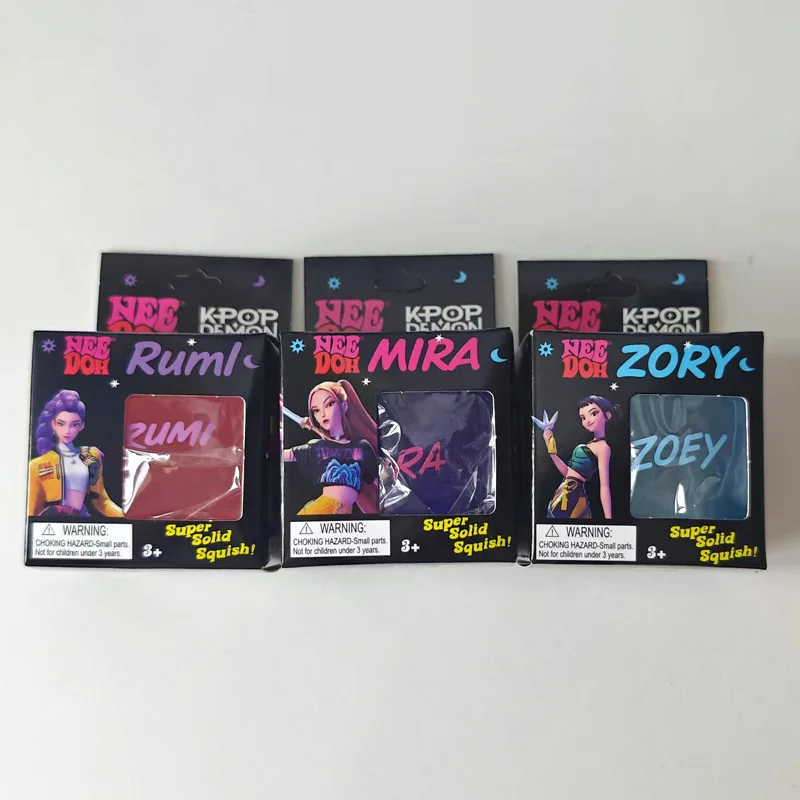 Nuevo 2026 Tot Schylling NeeDoh Ruml Zory Squishy Fidget Toy K-Pop Demon Hunters Juguete Sensorial Antiestrés para Apretar con la Mano, Regalo para Niños