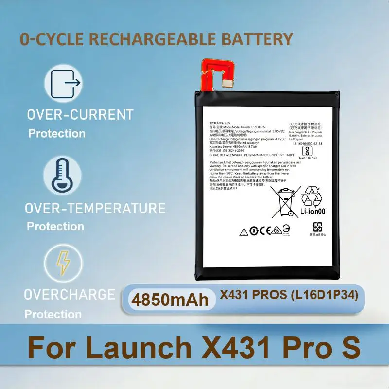 

Battery For Launch X431 Pro S 3 3S 5