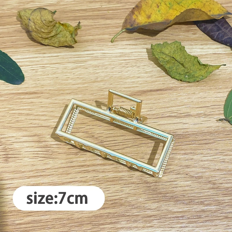 2026 Neue Damenmode Gold Hohl Geometrische Metall-Haarklammer Haarband Haarspangen Haarnadel Haarkrabbe Haaraccessoires – Detail 4